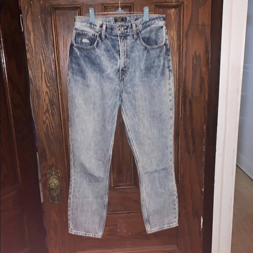 Abercrombie & Fitch Blue Denim High Rise Mom Jeans - Picture 4 of 7